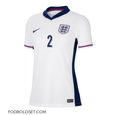 England Kyle Walker #2 Hjemmebanetrøje Dame EM 2024 Kortærmet England Kyle Walker #2 Hjemmebanetrøje Dame EM 2024 Kortærmet